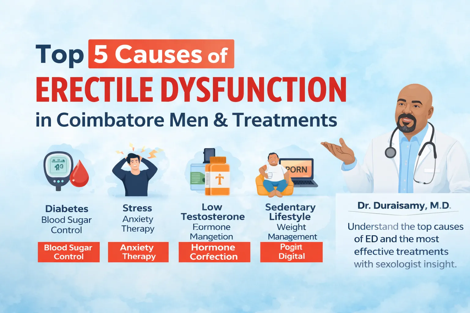 Top 5 Causes of Erectile Dysfunction in Coimbatore Men and Treatments