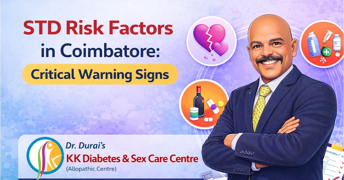STD Risk Factors in Coimbatore – critical warning signs explained by Dr Duraisamy at KK Diabetes & Sex Care Centre